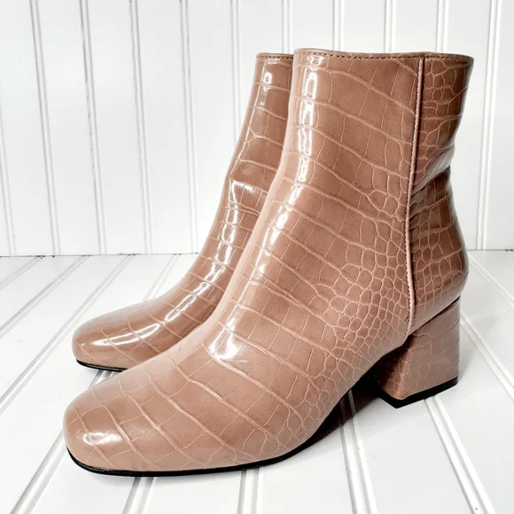 NEW Steve Madden Darma Tan Block Heel Boot C255 - Picture 3 of 13